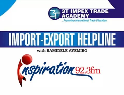3timpextrade's tweet photo. Join @bayemibo for another exciting edition of #ImportExportHelpLine by 5pm. Today we will talk more about the AFED initiative. Tune-in https://t.co/f2w8OolQbz