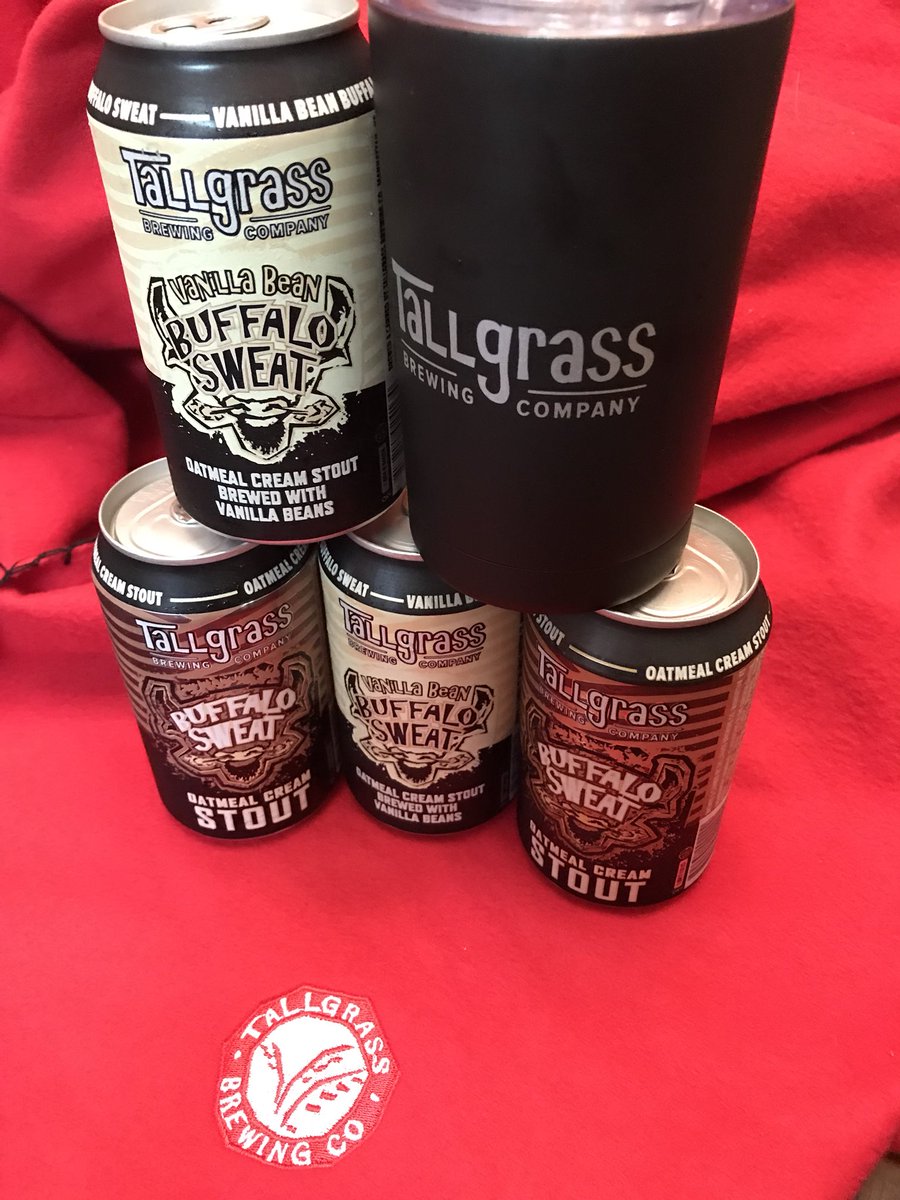 TallgrassBeer's tweet photo. It’s International Stout Day!  Celebrate our favorite day of the year with our Oatmeal Stouts: Buffalo Sweat and it’s Vanilla Bean brother. https://t.co/ed5ls7g7nS
