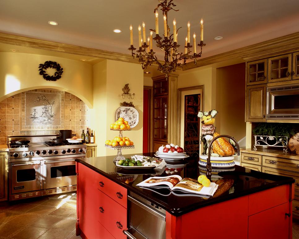InnovativeKIT's tweet photo. This bold red island definitely makes a statement in this #traditional kitchen, Would you go the red route? https://t.co/fFivcZ8pbY