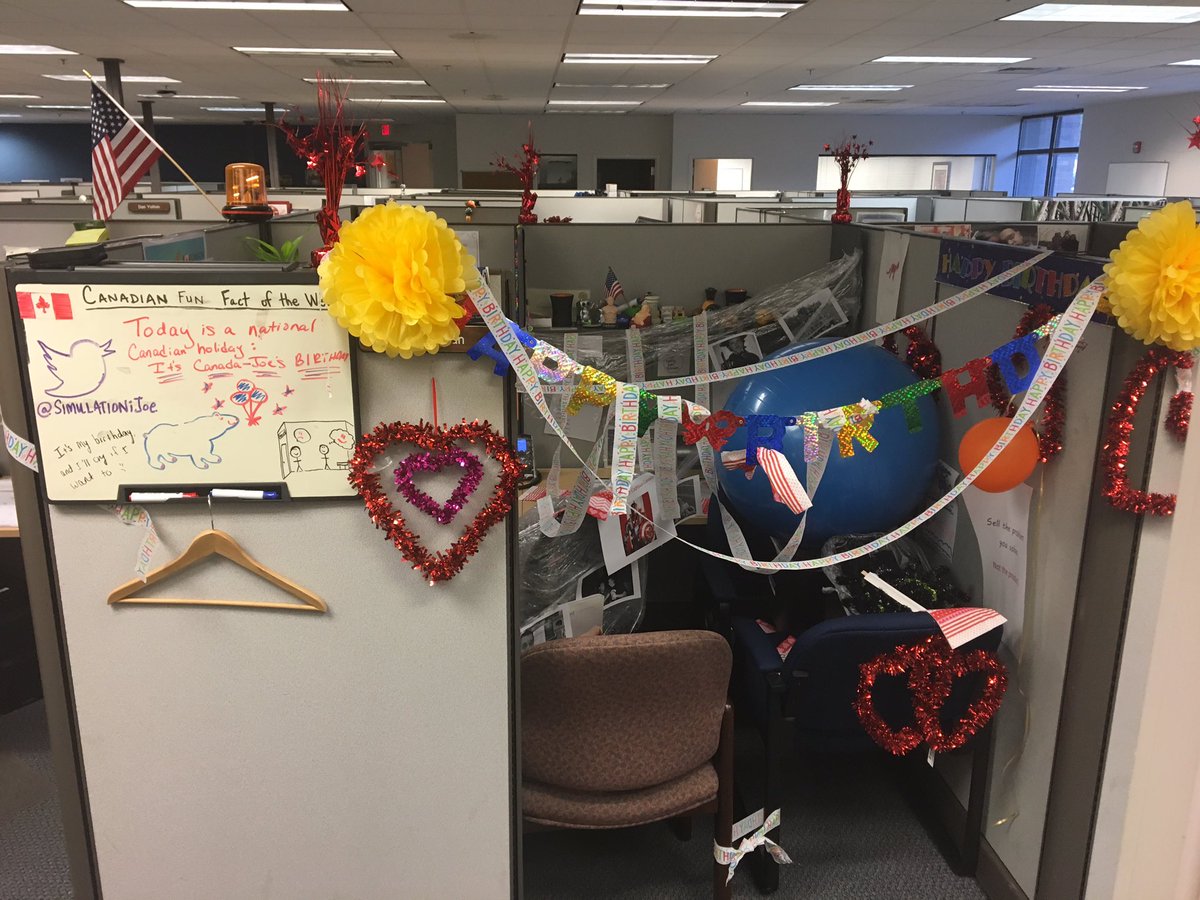 SIMULATIONiJoe's tweet photo. Gotta love the office mates who helped me celebrate yesterday!
🤣👍🏼🇨🇦🕺🏻🎂 https://t.co/0yPMsldOVf