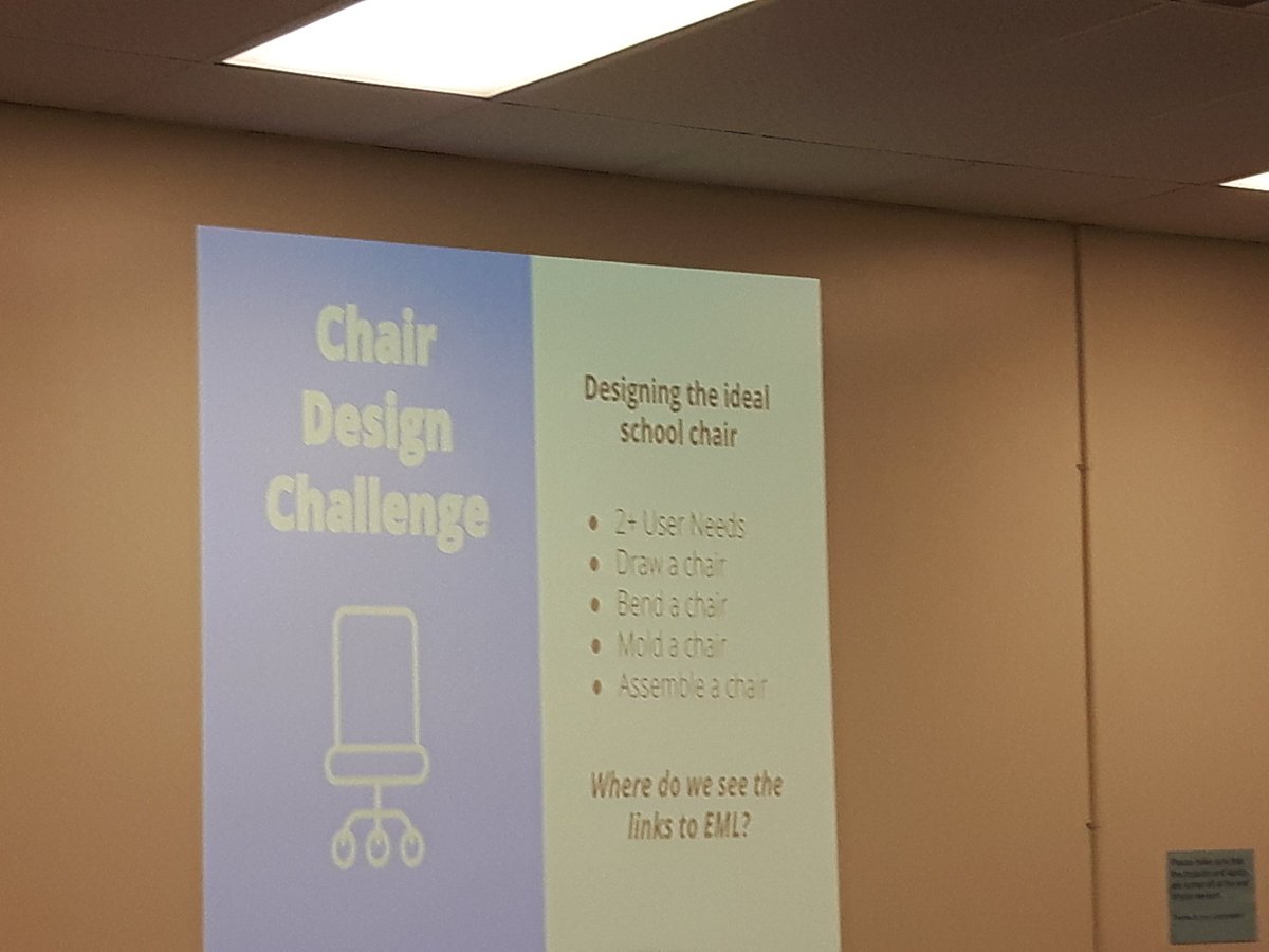 allanatlc's tweet photo. Excited to Empower Modern Learners through the PED 🌄Meetings!Making connections to EML through the Chair Design Challenge.Thanks @tina_zita https://t.co/N3NaDyWfWE