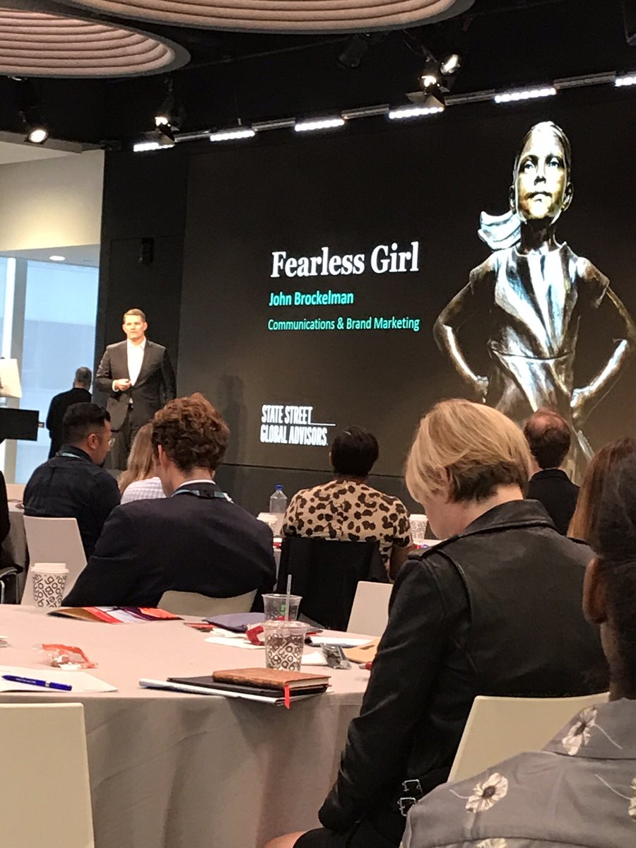 InstinctiveHQ's tweet photo. An excellent debriefing on Fearless Girl from @john_brockelman of @StateStreet, which many forget is part of a B2B marketing campaign. https://t.co/3L9faWgwhh