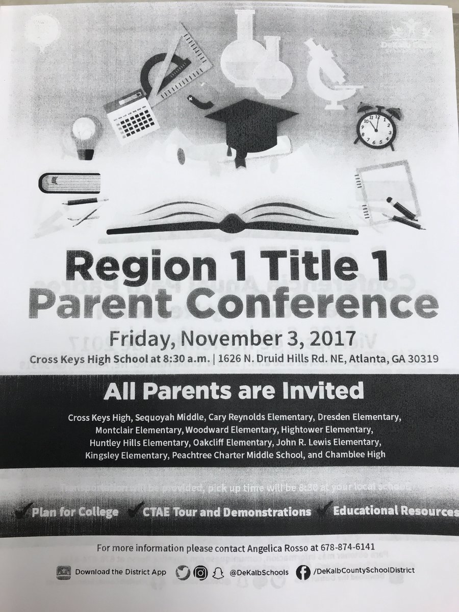 CrossKeysHS's tweet photo. Join us tomorrow for our Region 1 Title 1 Parent Conference! We’d love to see you there! https://t.co/pLlaTfw0Qn