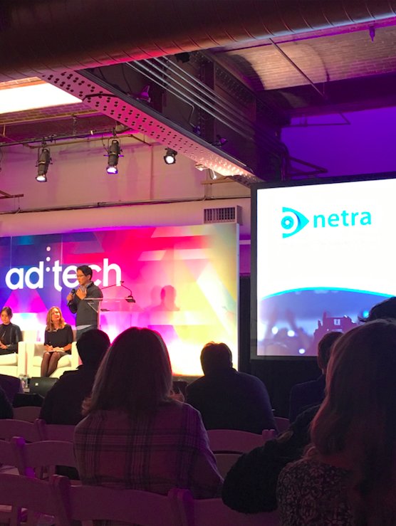 netrainc's tweet photo. Richard, Netra's CEO, is on now presenting at "The Next Big Thing" global startup competition! #ATNY17 

ad:tech https://t.co/HxTwTtOPR6