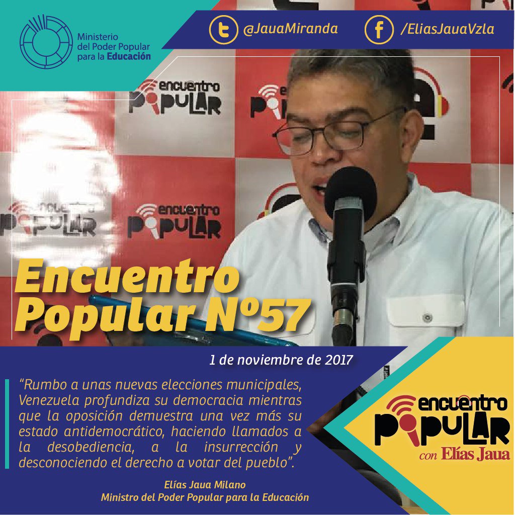 mineducacion_ve's tweet photo. .@JauaMiranda: Rumbo a nuevas elecciones municipales, profundizamos la democracia #EncuentroPopular https://t.co/nvsfkzFNCF