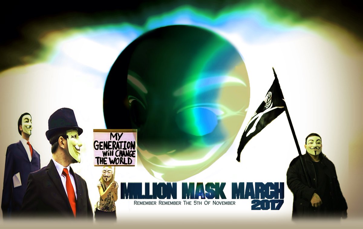 DieForChange's tweet photo. https://t.co/1vBTWAyjP5

#MMM #MillionMaskMarch #MillionMaskMarch2017 #Nov5th #MMM2017 #GuyFawkes #5thofNovember #Occupy #Anons #Anonymous https://t.co/ZkZSQ00WAC