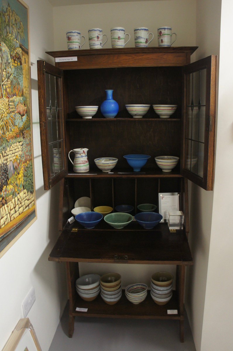 GavaganArt's tweet photo. @potter1959 Chris Barnes ceramics with two Delan Cookson pots in current exhibition. @NorthernPotters @NCravenNetwork @cumbriatourism https://t.co/zEmSkWUCWe