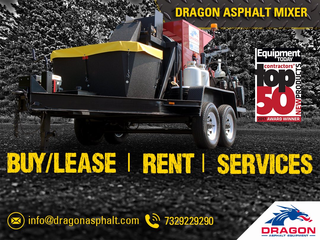 DragonAsphalt's tweet photo. Buy, lease or rent? You decide! Get the best Asphalt Recycling equipment that's protected by military grade Tough Coat! #Tough #construction https://t.co/0IKEDD2WZp
