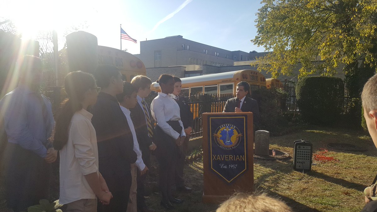 VJGentileEsq's tweet photo. Xaverian Key Club Flag Raising Ceremony for American flag and Barkaloo Cemetery Restoration. Great work! https://t.co/ieDLy1Uq9x