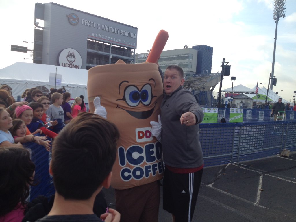 Mr. Murphy enjoys a cup of Joe before the big race!