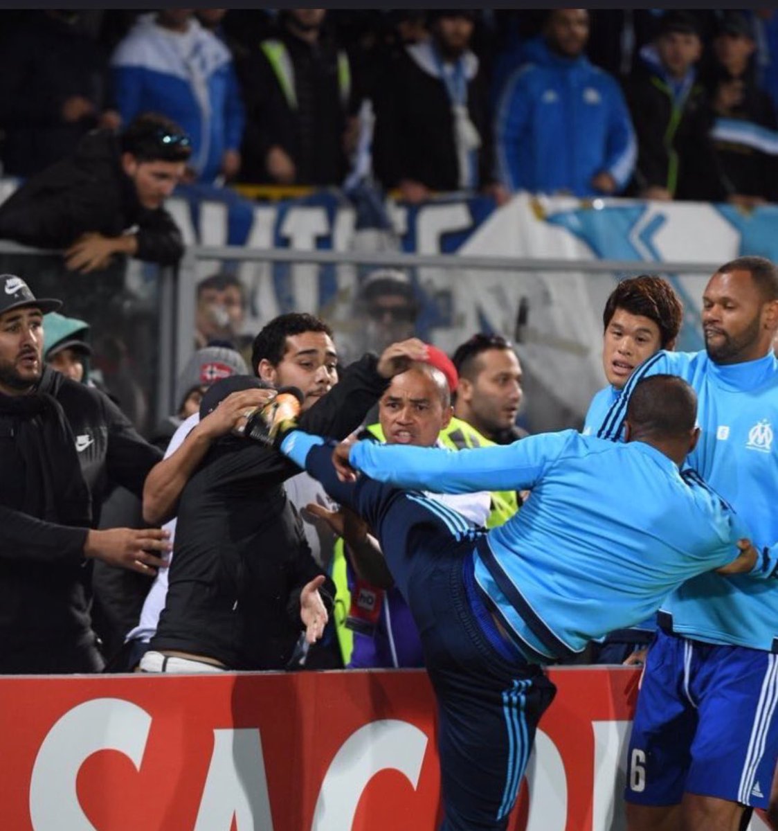 Patrice Evra channelling his inner Cantona

Sent off before kick-off 🙈