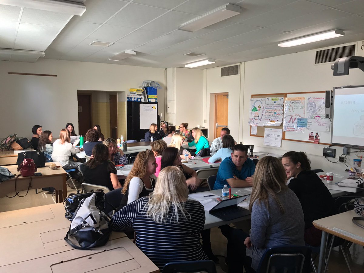 MmeNesfield's tweet photo. #MindMirrors #CollaborativePosters #4Corners - Which differentiation strategy will you try with your #ELLs tomorrow? #ENL PD workshop https://t.co/KUL8Qr5CH0