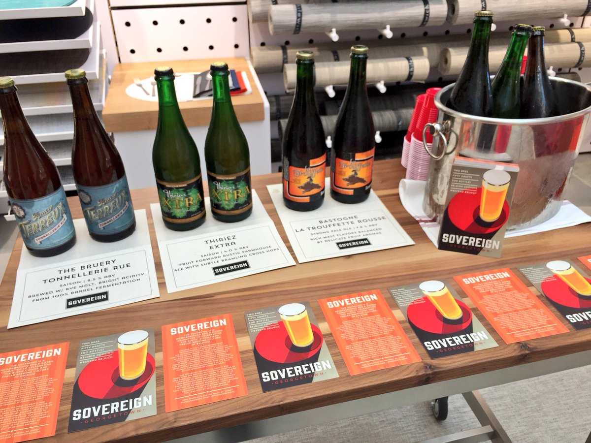 TheSovereignDC's tweet photo. We’ve partnered with our friends at @georgetowndc for #FallDaysofDesign! We’re pouring some great beer at @DesignWithReach tonight! https://t.co/qdLJj4SkLW