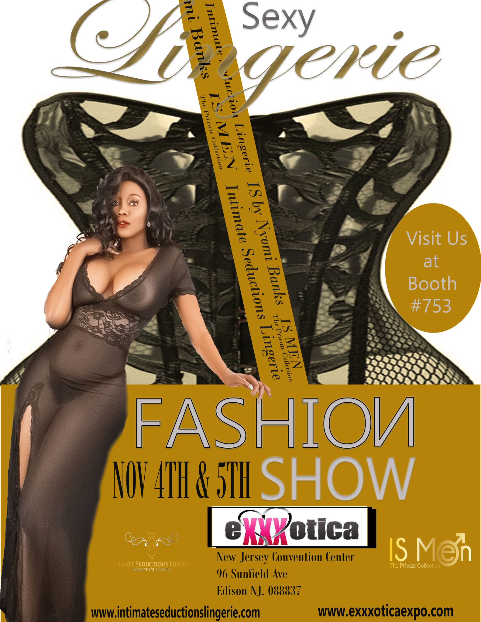 Tomorrow it's going down @exxxotica NJ. I will be revealing the new Fall/Winter Intimate Line for Men/Women @IntimatebyNyomi https://t.co/l6kKl24RWN