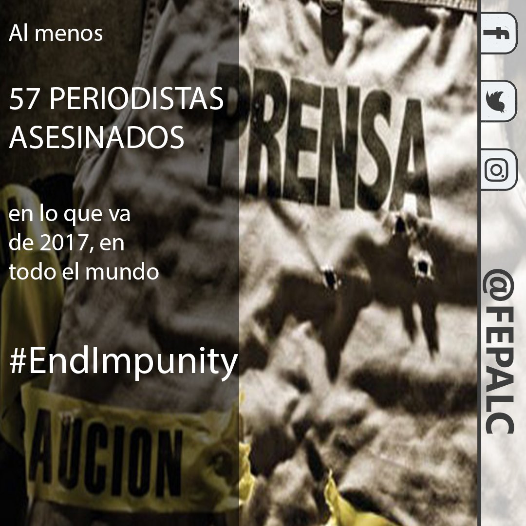 FEPALC's tweet photo. #Fepalc exige mecanismos de protección nacionales para garantizar seguridad para trabajadorxs de los medios de comunicación #ENDImpunity2017 https://t.co/8JXLXnPORw