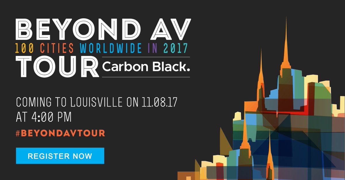 carbonb1ack's tweet photo. Replace your legacy #antivirus with next-gen AV. Register for the #BeyondAVTour in #Louisville here: https://t.co/yfoBALME73 https://t.co/TVJNQHGFOi