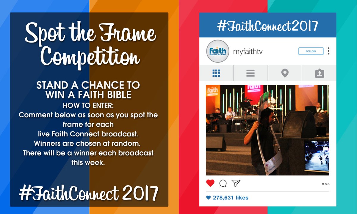 MyFaithTv's tweet photo. Can you spot the frame during our Live broadcast?
Stand a chance to with one of our Faith Bibles
#Faithconnect #FoundingPartner #DoSomething https://t.co/QdnZdqbJRi