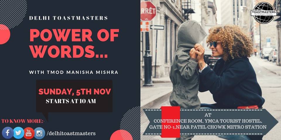 DelhiTM's tweet photo. "Words are free. It's how you use them that may cost you." -KushandWizdom
#Toastmasters_International #Public_Speaking #Communication_Skill https://t.co/iXMvf006ra
