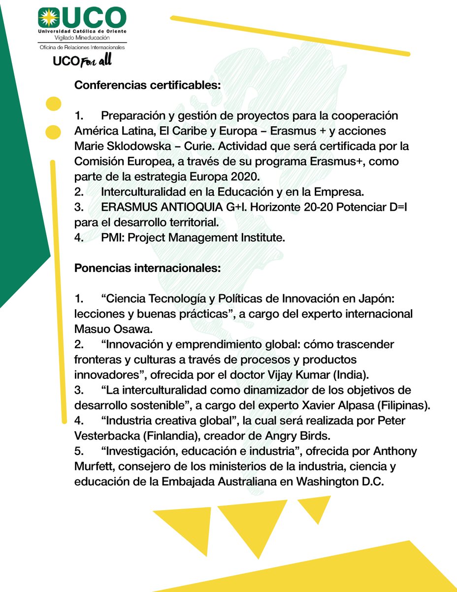 ORI_UCO's tweet photo. #ComunicadoORI 🌎🌍🌏
La UCO participará como organizadora y patrocinadora en LACHEC 2017.
⤵️ https://t.co/c9LRf8tWAN