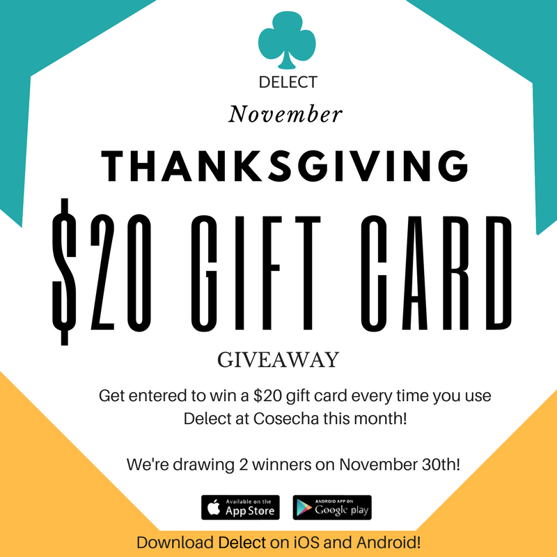 getdelect's tweet photo. $20 gift card giveaway! #restaurants #free #gift https://t.co/44y4J2ZBih
