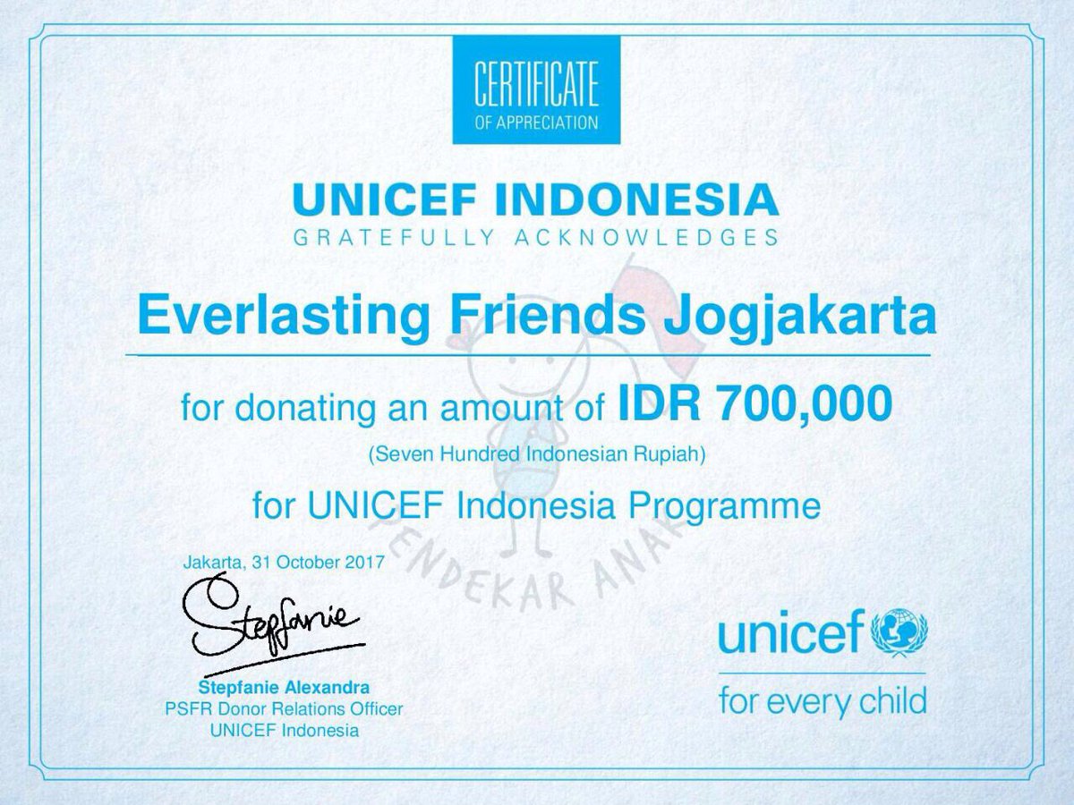 Project lama waktu ultah ke 9 akhirnya ada wujud certificatenya 😉Terimakasih buat donasinya 💙🙏