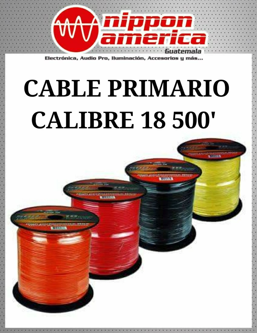 nipponamericagt's tweet photo. Cable Primario
Calibre 18 500'
Colores disponibles https://t.co/kPacW9TddG