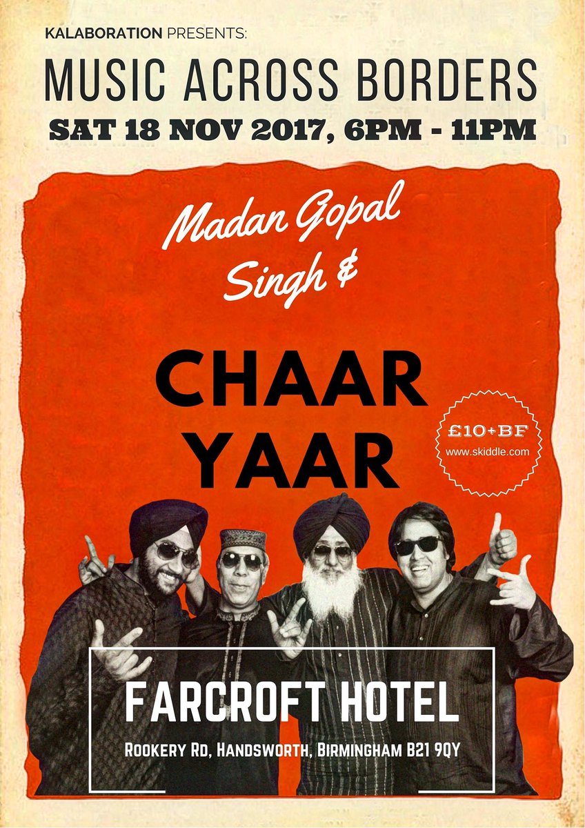 PBArtsForum's tweet photo. An evening of mystic music commemorating the 70th anniversary of Partition.Sat 18 Nov 6PM - 11PM.
https://t.co/AhWNPr2nUI https://t.co/LoPF9gPHAd