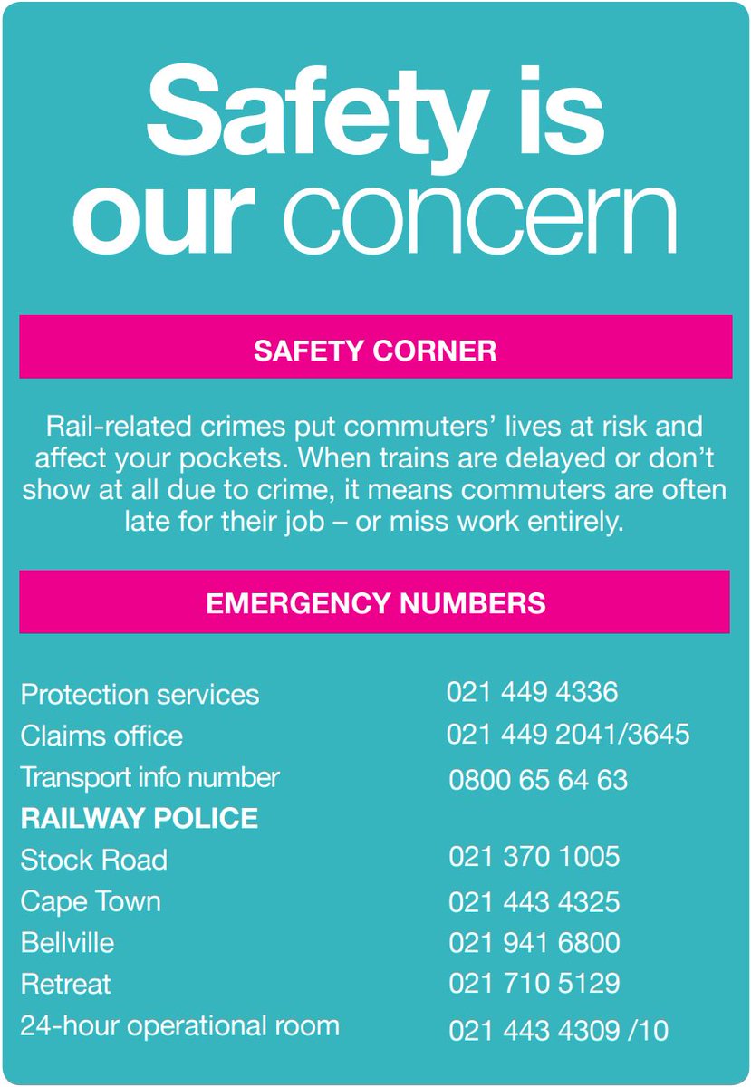 MetrorailWC's tweet photo. #CustomerNotice Emergency numbers #EDUC82BSAFE https://t.co/NDhW4dWzCB
