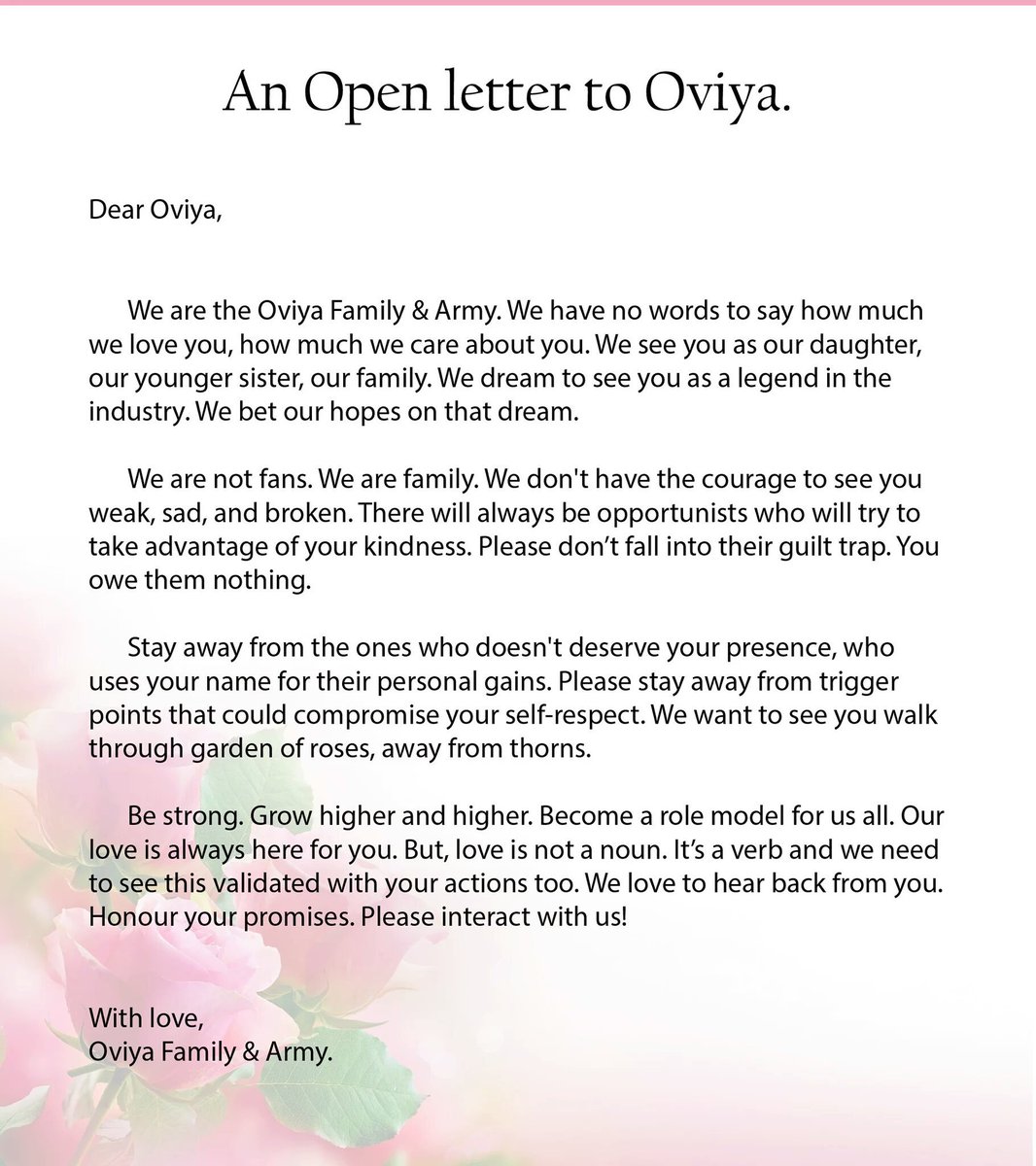 srikethan's tweet photo. Dear  #OviyaArmy https://t.co/hvYz5q9yjx