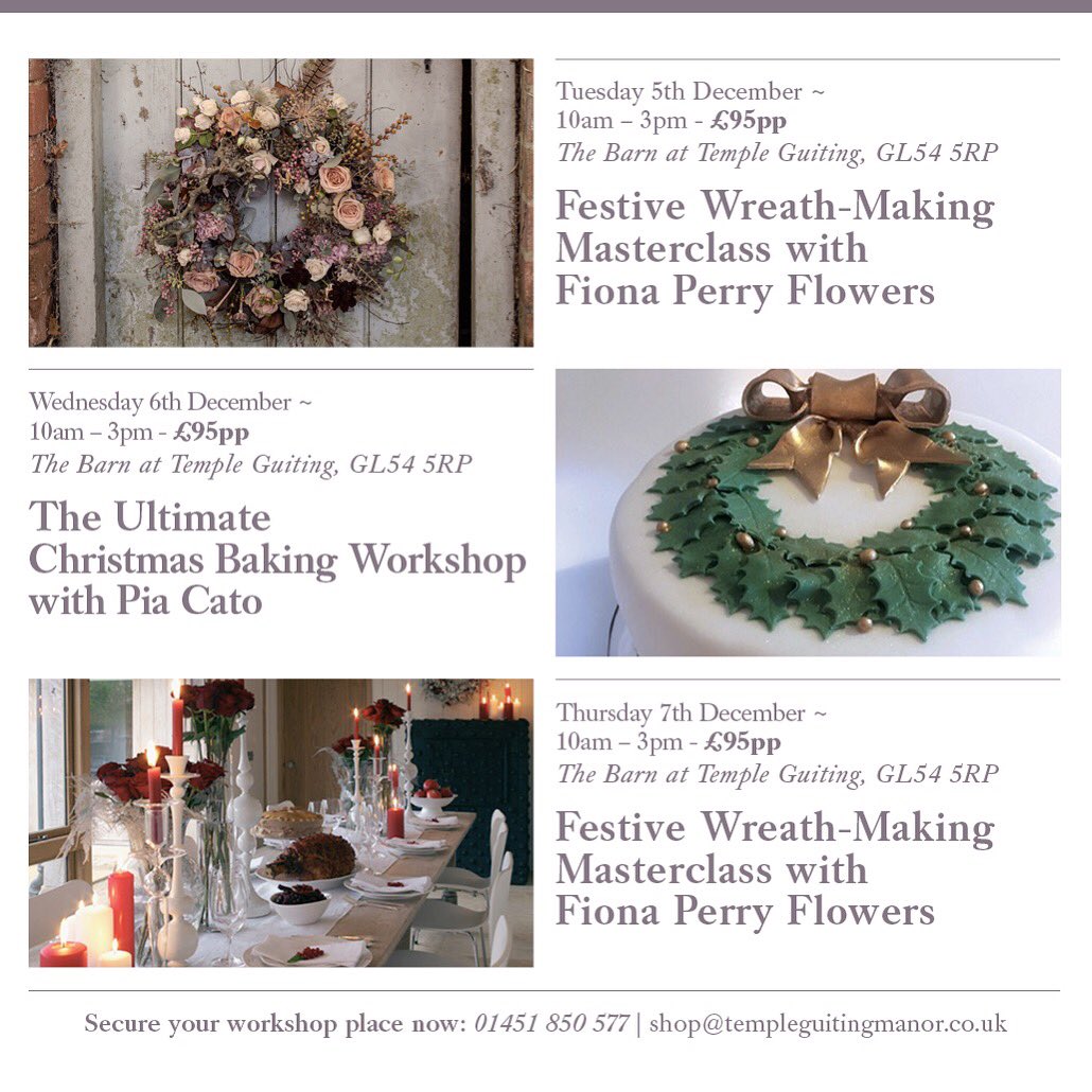 TGmanorbarns's tweet photo. Don’t miss these fantastic Cotswold events @TGmanorbarns @TGshoptearoom in December #prepforchristmas #festivestyle https://t.co/zd7tQk6dGH
