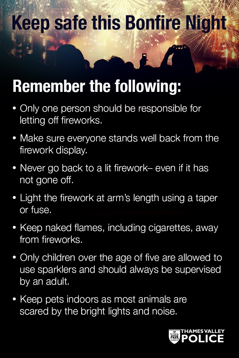 ThamesVP's tweet photo. Looking forward to Bonfire Night? 🎇🎆

Have fun but keep safe! 😇 https://t.co/K7ALwCoRaH