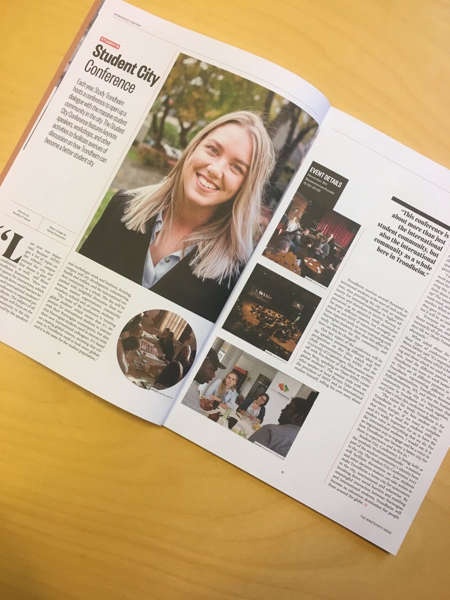 studytrondheim's tweet image. Issue #19 of The List is out NOW, and in it you can read about the Student City Conference.

facebook.com/events/3328056…
