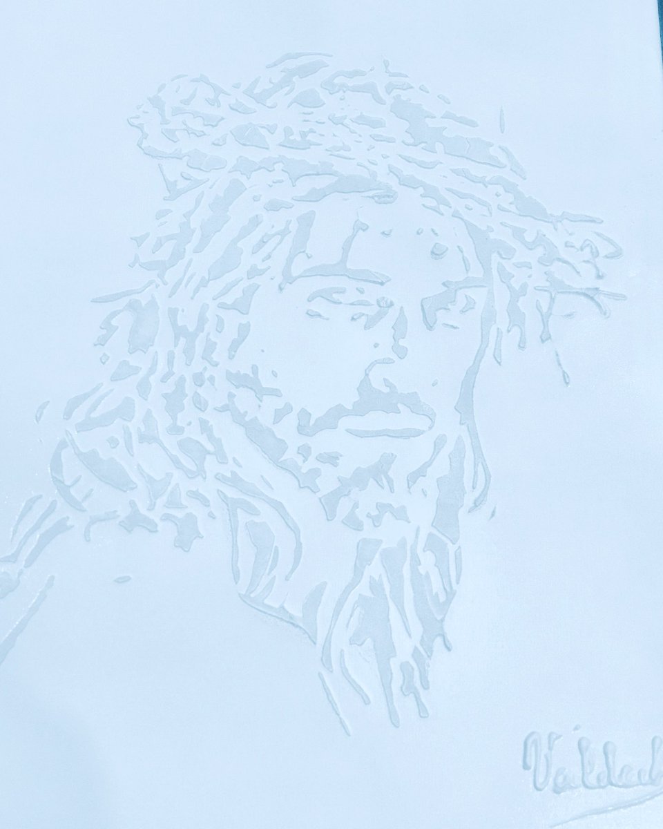 Le Fils - acrylique technique mixte 33 cm x 41 cm - Monochrome - valdech.org