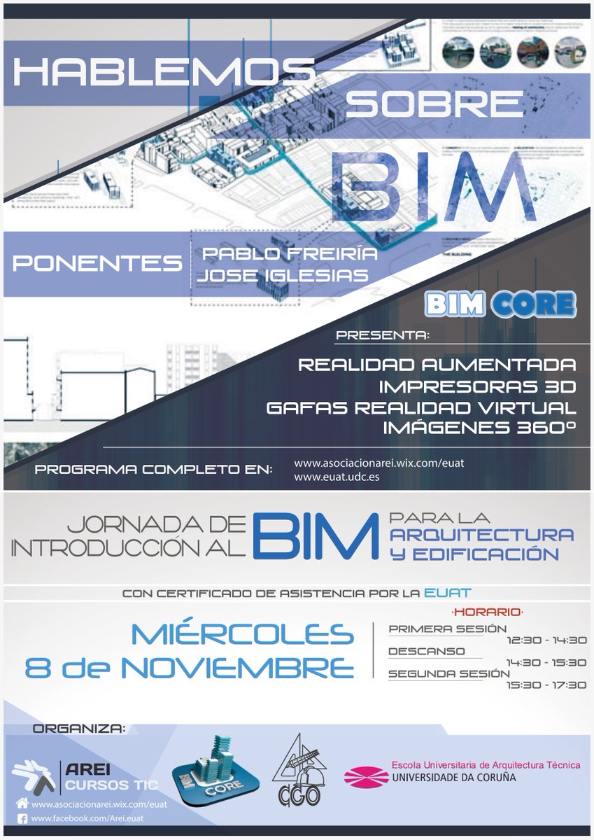 estePepin's tweet photo. JORNADAS INTRODUCCIÓN AL #BIM EN LA #EUAT #ACoruña organizadas por la @asociacionArei https://t.co/27Sxp1jJ2x https://t.co/qr2gwknTx8