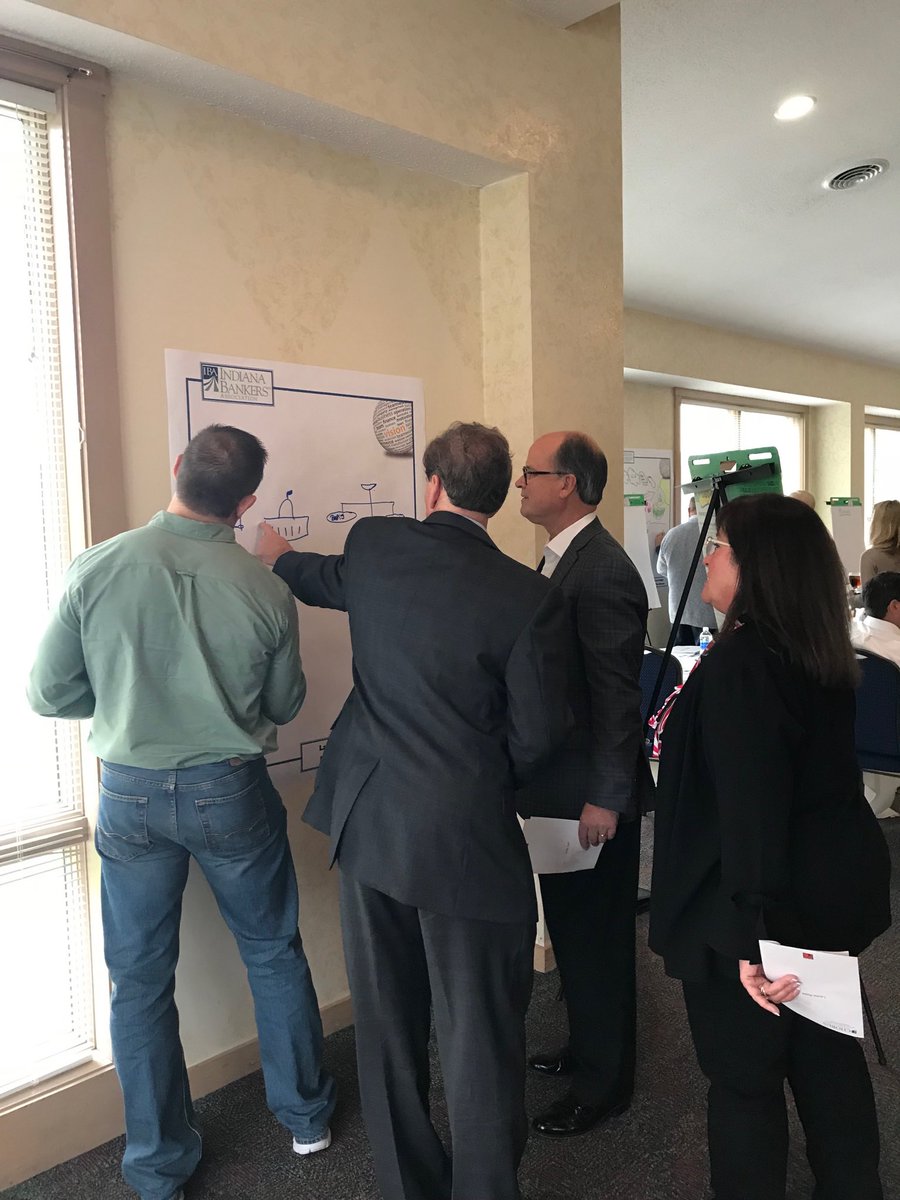indianabankers's tweet photo. And now pen to paper as strategic planning flows. #IBAboard https://t.co/Gdt0WomFPj
