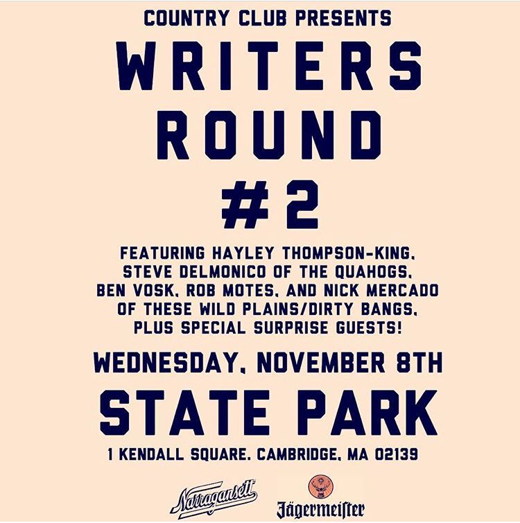 Throwing another writers round next Wed @stateparkbar 9pm. A bunch of old friends &amp; a ton of special guest new ones will be there...
