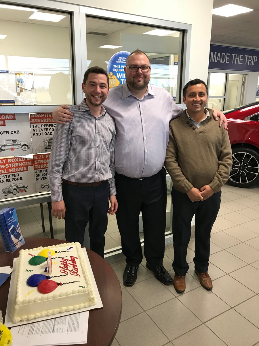 BarrhavenFord's tweet photo. Not 1, not 2, but 3 birthdays on the same day! Happy birthday to Josh, Mike and David (left to right) yesterday. https://t.co/sHJFMHKgUb