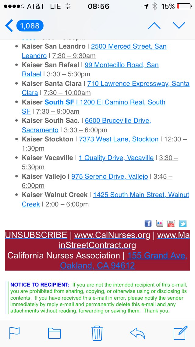kpnorcalnurses's tweet photo. @kron4news Through out the day today Kaiser California nurses will be out demanding safe Staffing #safestaffingnow https://t.co/cDRYyCUHN3