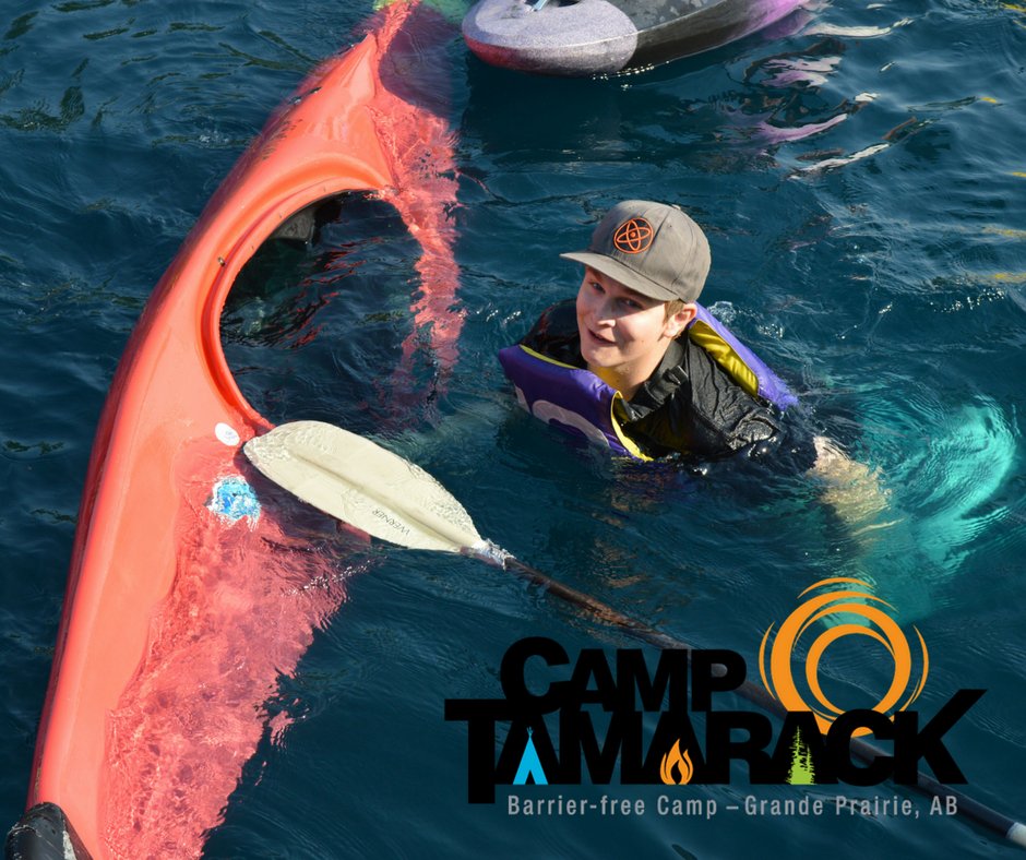 #kayaking on a Hot day usually equals lots of submerged kayaks.  #camptamarackgp #summercamp #ultimateadventure #gpab #grandeprairieab