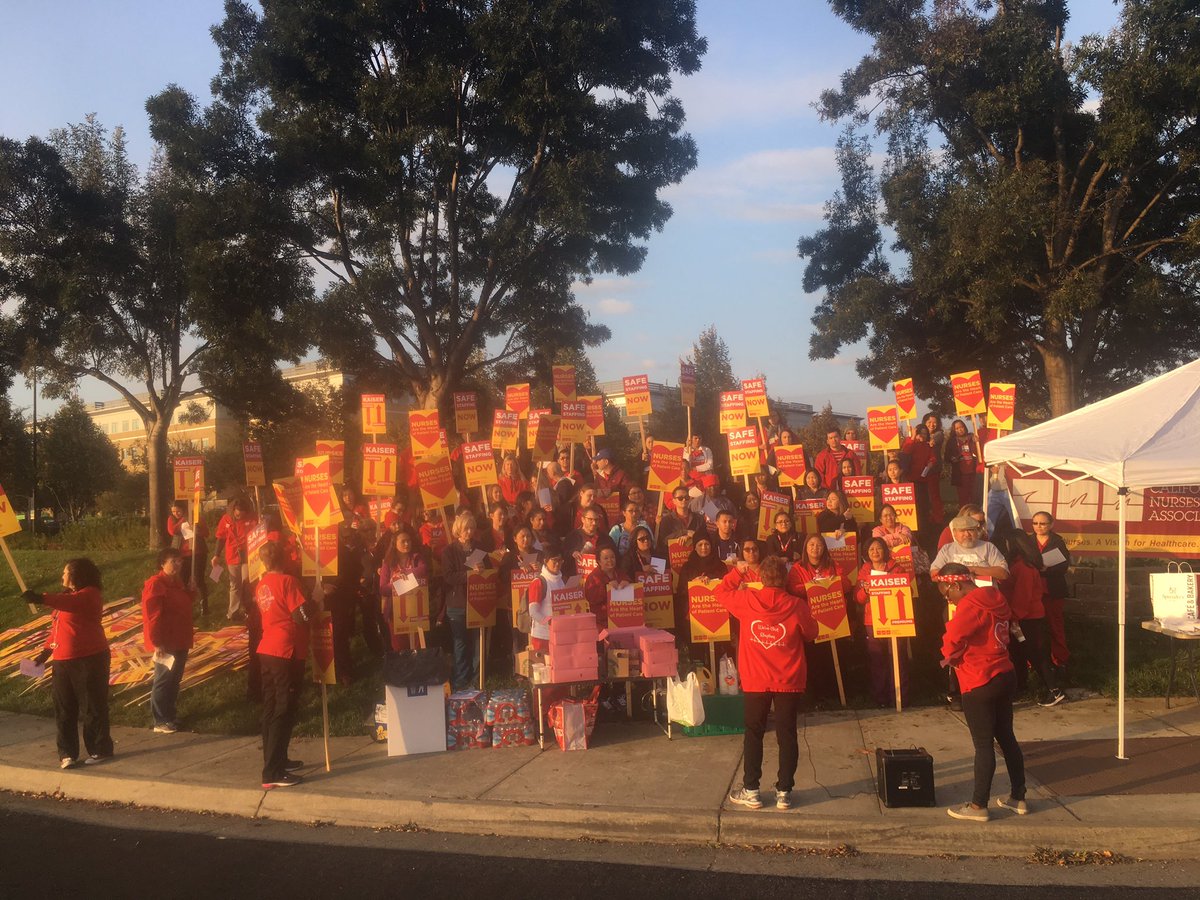 kpnorcalnurses's tweet photo. @EastBayTimes Fremont nurses host safe staffing rally happening at 11:30 at Kaiser Fremont. #safestaffingnow https://t.co/tFD43OXa0F