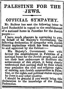 Today, 2nd November 1917, the Balfour Declaration is public! This officially issues British support for Jewish state in Palestine. #1917LIVE