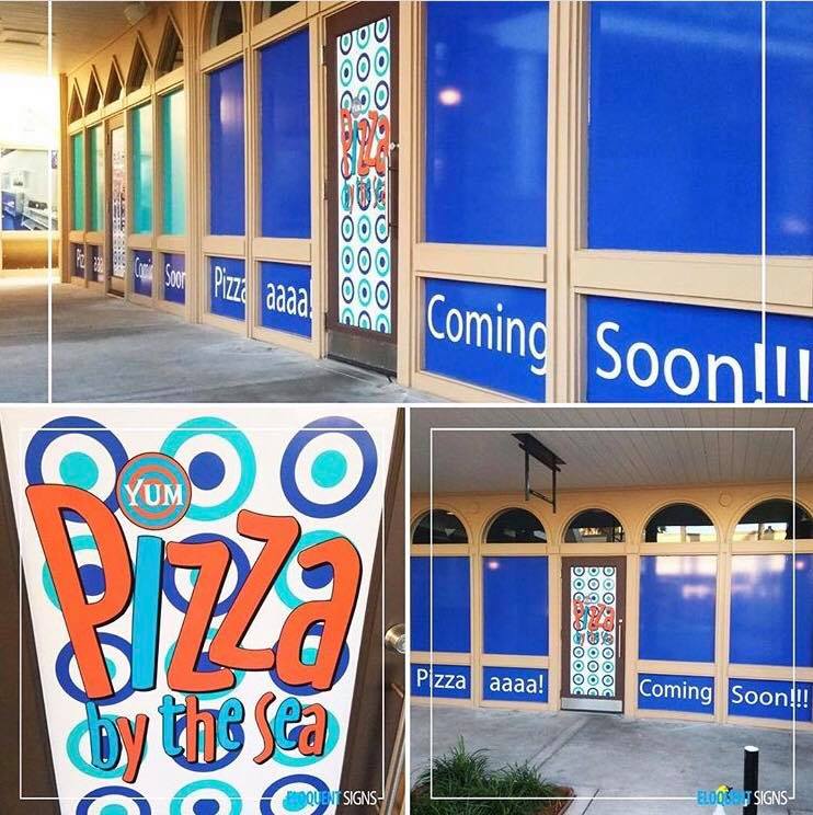 TheMarketShops's tweet photo. It’s starting to feel REAL! Construction signs made by @eloquentsigns, are INSTALLED on the new @pizzabythesea  at The Market Shops! 🎉👍🏽🍕 https://t.co/Pq9FGbR6bw