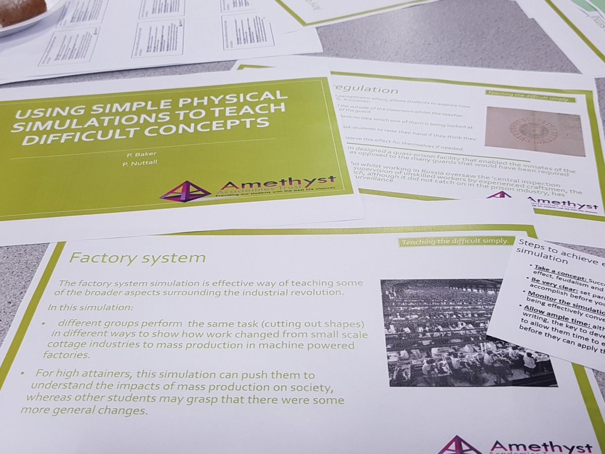 AmethystAcademy's tweet photo. Mr Baker and Miss Nuttall using simple physical simulations to teach difficult concepts, or teaching the difficult simply. #AmethystTM2017 https://t.co/gONMtlGVex