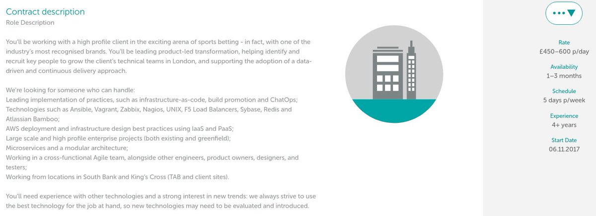 iContractco's tweet image. New #DevOps position in #London  1-3 months, £450–600 p/day - apply today! app.icontract.co.uk/contracts/AV93… #DevOpsLead #TechJobs #ITjobs #contracts