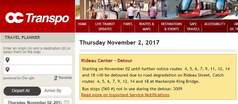 BREAKING: Changes to bus routes on Rideau St. because of "road degradation" #ottnews https://t.co/QinmfEA93B
