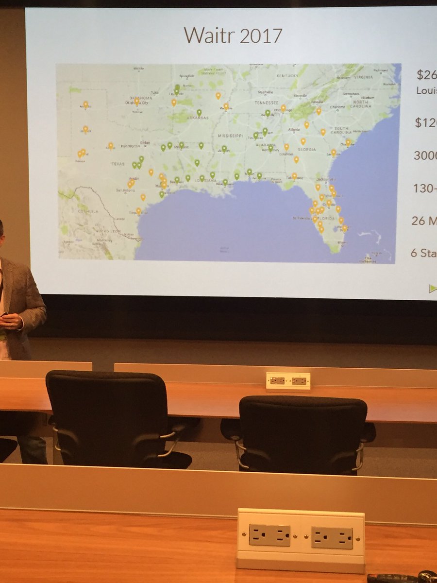 EdRoyLA's tweet image. Great presentation from Chris Meaux of Waitr!!!
