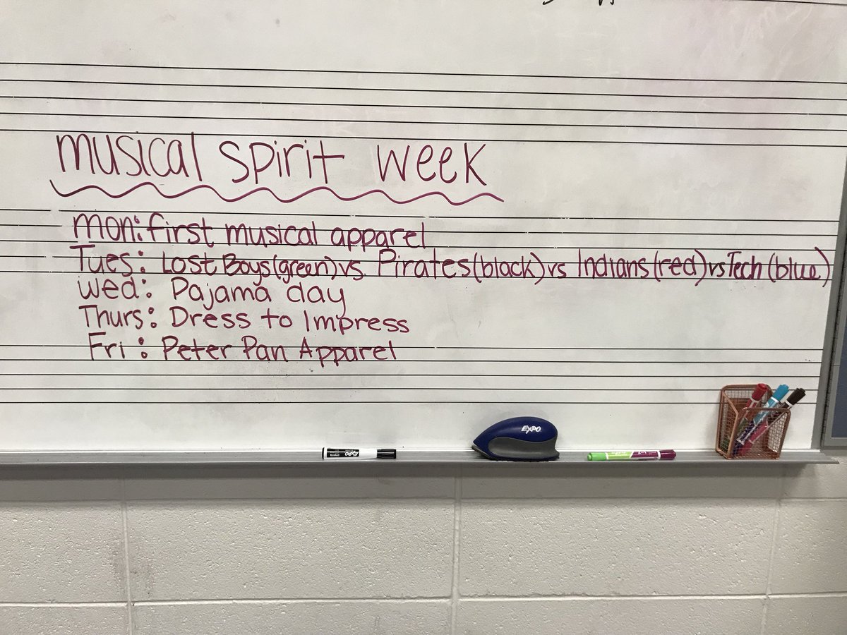 GLMusicals's tweet image. Themes for musical spirit week!!