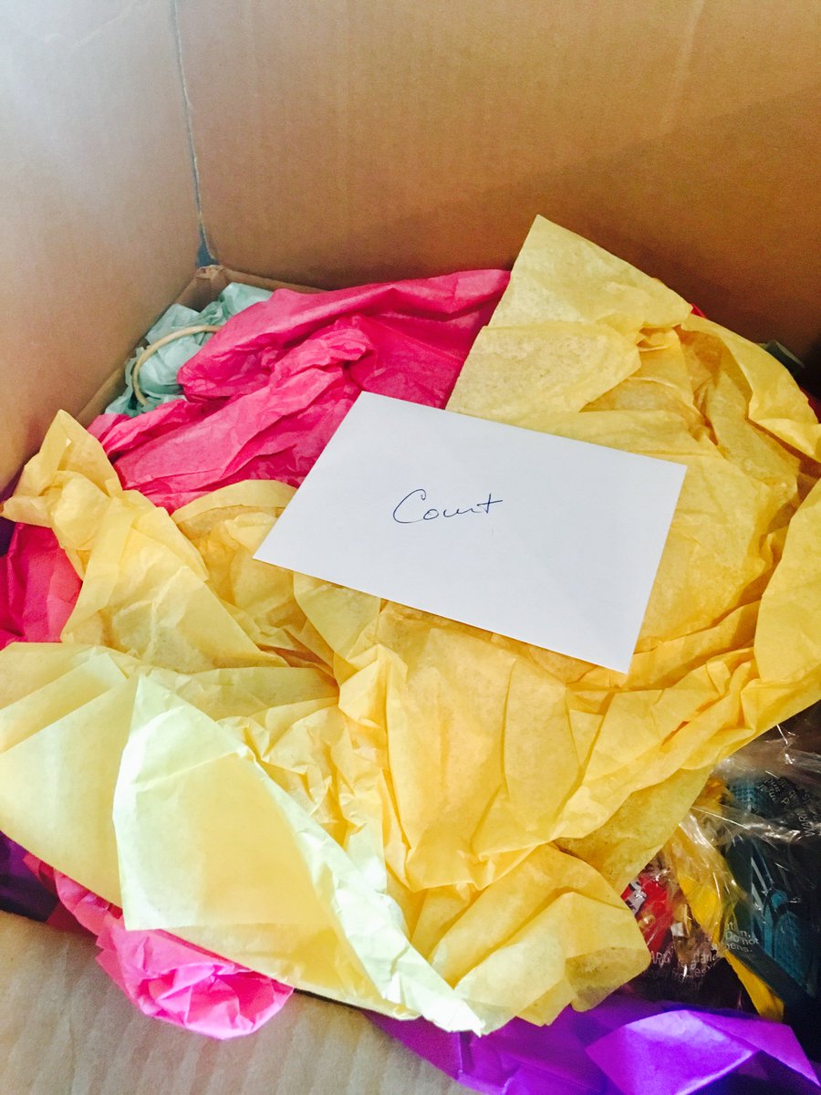 Clkenny21's tweet photo. All my high school friends' moms got together and sent care packages to us so sweet I love them!! #COM203M https://t.co/uYwUDoQrwu