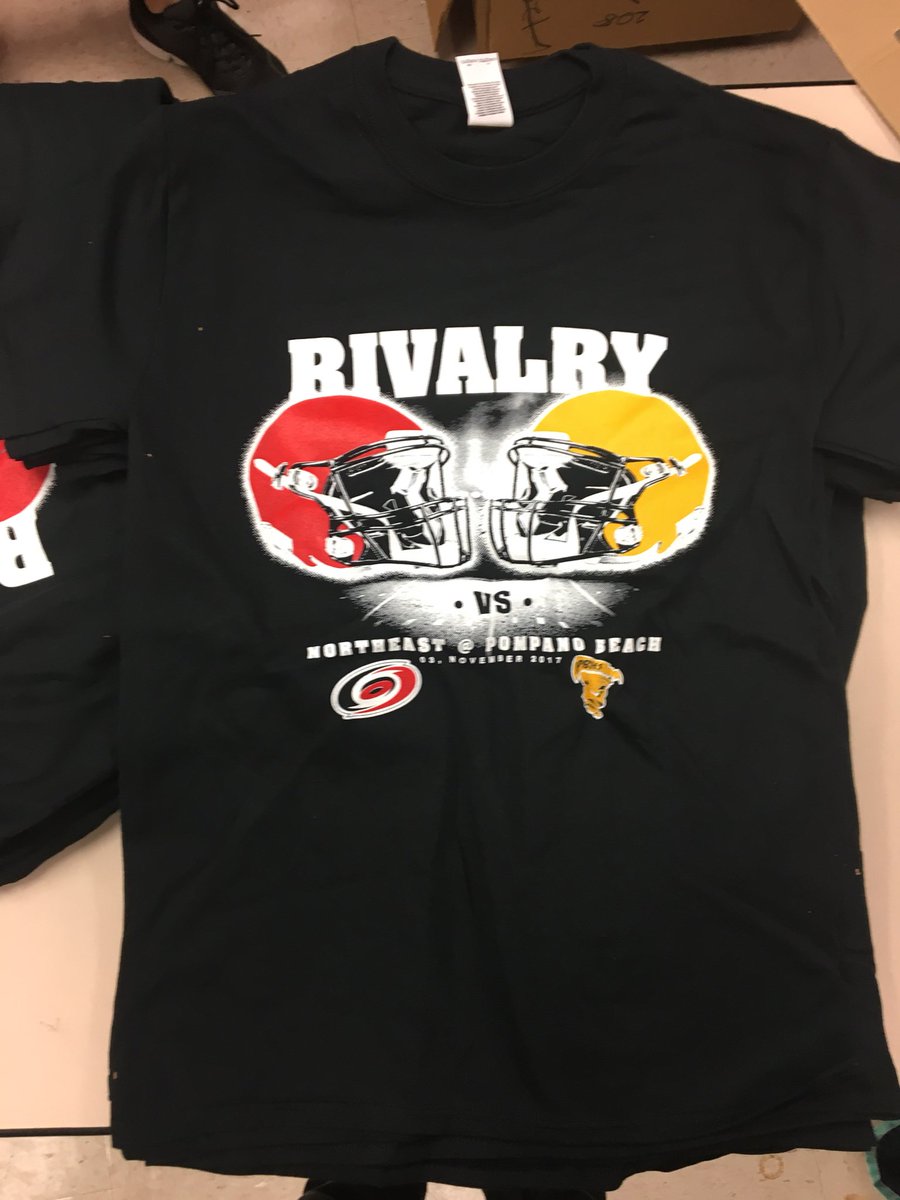 nehs_sga's tweet photo. RIVALRY SHIRTS ON SALE AT THE GAME! Limited Supply! 1 for $12 and 2 for $20! @Hurricane_AP @theballcoach76 @NEHS2019 @Nehs2018 https://t.co/FTTBlZRDVm