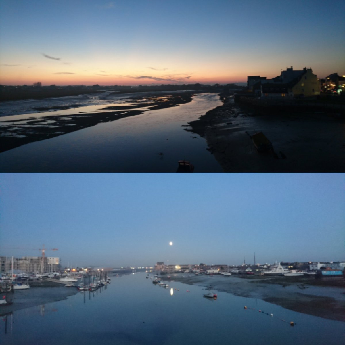 TritrainSharp's tweet photo. Sunset. Moonrise. Perfect evening for some 'off the bike' race pace efforts! #triathlon #ironman703 #coachingworks #uktrichat https://t.co/qIOd3qKc8P